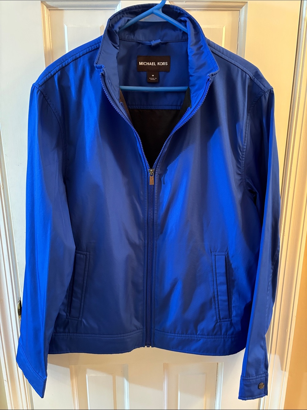 Michael Kors Men's Bright Blue Windbreaker Jacket